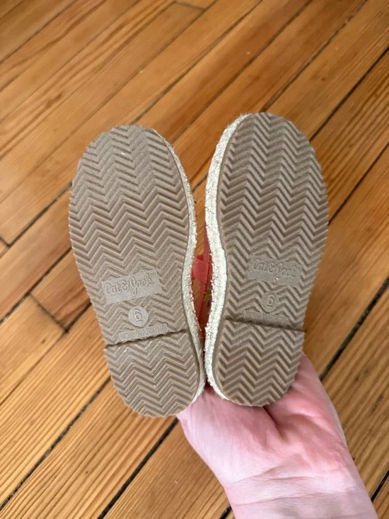 NWOT Cat & Jack Pink Floral Mesh Mary Jane Espadrille Sz 6 - Picture 6 of 6